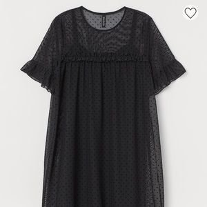 H&M Short Black Mesh Dress